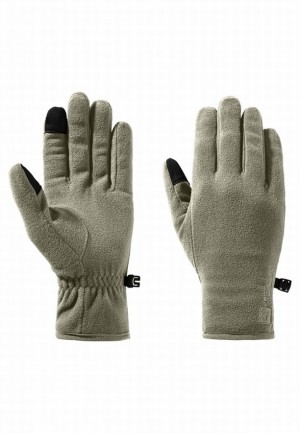 Grey Women Jack Wolfskin Real Stuff Gloves | 79239387