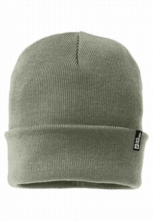 Grey Women Jack Wolfskin Rib Beanie | 45755939