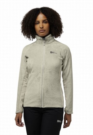 Grey Women Jack Wolfskin Rotwand Fz Fleece Jackets | 30979224