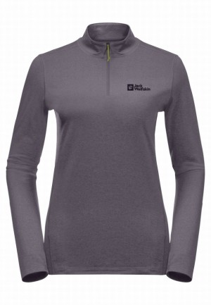 Grey Women Jack Wolfskin Skyhermal Hz T Shirts | 28918801