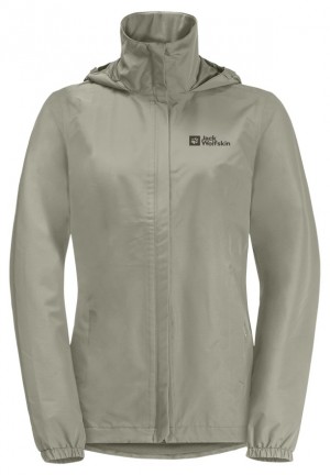 Grey Women Jack Wolfskin Stormy Point 2l Rain Jackets | 36476773