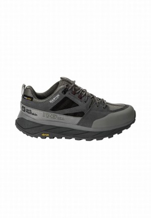 Grey Women Jack Wolfskin Terraquest Texapore Low Hiking Shoes | 48861037