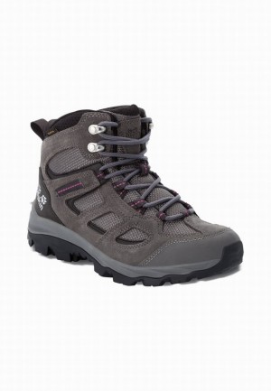 Grey Women Jack Wolfskin Vojo 3 Texapore Mid Hiking Shoes | 38348824