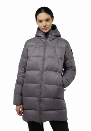 Grey Women Jack Wolfskin Wandermood Down Coats | 50935025