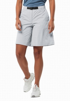 Grey Women Jack Wolfskin Wanderwhim Shorts | 34160563