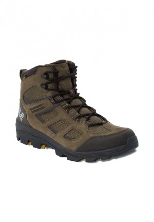 Khaki Men Jack Wolfskin Vojo 3 Texapore Mid Hiking Shoes | 45553564