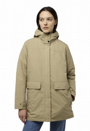 Khaki Women Jack Wolfskin Wintertor Coats | 16883106