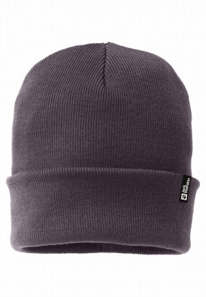 Lavender Men Jack Wolfskin Rib Beanie | 54848610