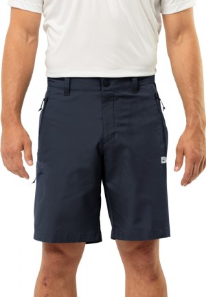 Navy Men Jack Wolfskin Active Track Shorts | 26154224