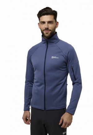 Navy Men Jack Wolfskin Alpgrat Fz Fleece Jackets | 52399266