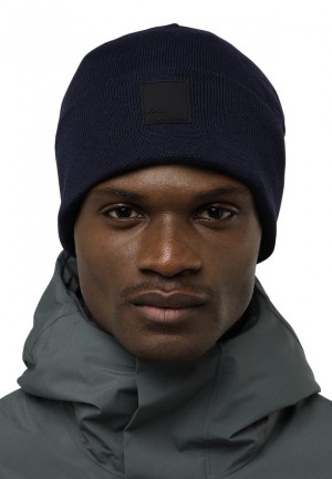 Navy Men Jack Wolfskin Arcaden Beanie | 83111580