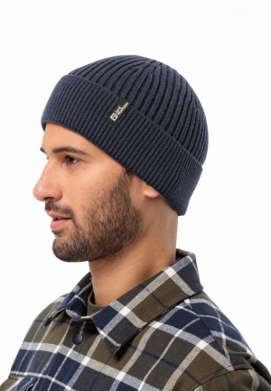 Navy Men Jack Wolfskin Cosy Beanie | 16138092