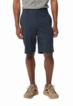 Navy Men Jack Wolfskin Desert Shorts | 66390314