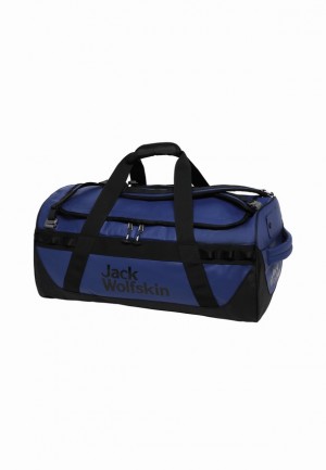 Navy Men Jack Wolfskin Expedition Trunk 65 Duffle Bags | 37721727