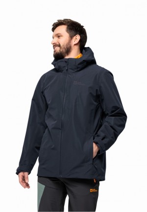 Navy Men Jack Wolfskin Fernblick 2l Jackets | 27665225
