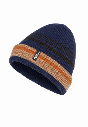Navy Men Jack Wolfskin Gleam Beanie | 40215051