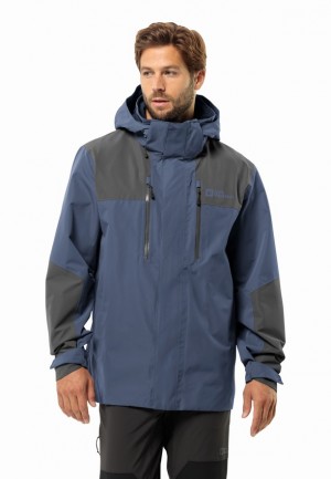 Navy Men Jack Wolfskin Jasper 2l Rain Jackets | 18375390