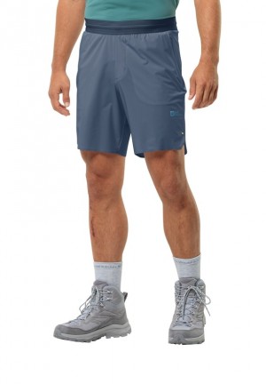 Navy Men Jack Wolfskin Prelight Chill Shorts | 51641218