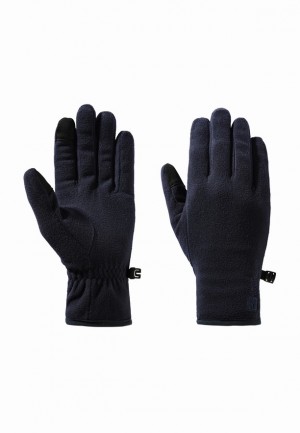 Navy Men Jack Wolfskin Real Stuff Gloves | 49775706