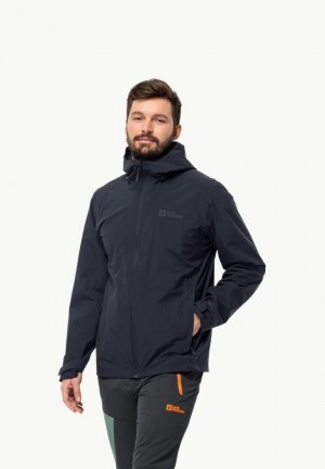 Navy Men Jack Wolfskin Robury 2l Rain Jackets | 93958112
