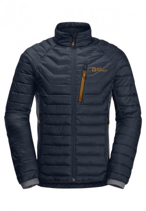 Navy Men Jack Wolfskin Routeburn Pro Ins Jackets | 57029730