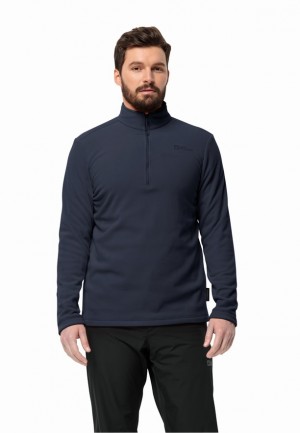 Navy Men Jack Wolfskin Taunus Hz Jumpers | 18056850