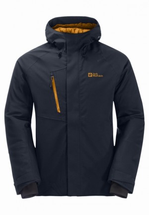 Navy Men Jack Wolfskin Troposphere Ins Winter Jackets | 57389393