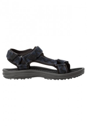 Navy Men Jack Wolfskin Wave Breaker Sandals | 77276746