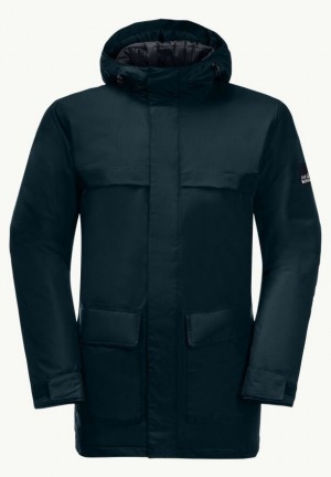 Navy Men Jack Wolfskin Winterlager Coats | 50140869