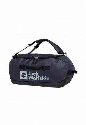 Navy Women Jack Wolfskin All-in 65 Duffle Bags | 30272136