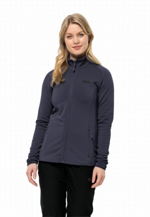 Navy Women Jack Wolfskin Baiselberg Fz Fleece Jackets | 53680373