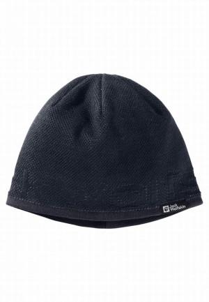 Navy Women Jack Wolfskin Brand Beanie | 43829902