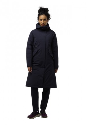 Navy Women Jack Wolfskin Brandenburger Coats | 53120752