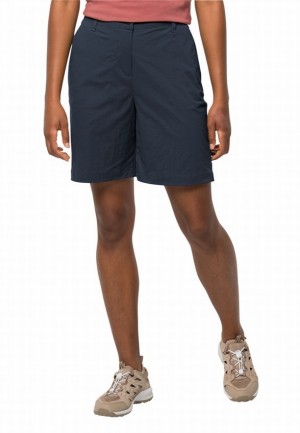 Navy Women Jack Wolfskin Desert Shorts | 81174811