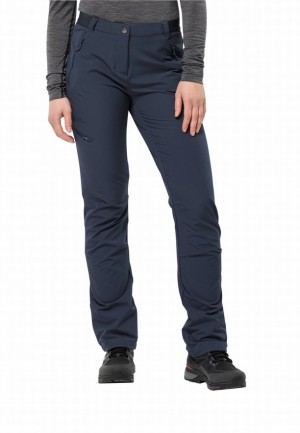 Navy Women Jack Wolfskin Geigelstein Hiking Pants | 28911118