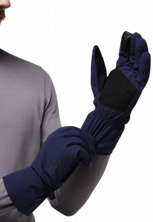 Navy Women Jack Wolfskin Highloft Gloves | 29853568