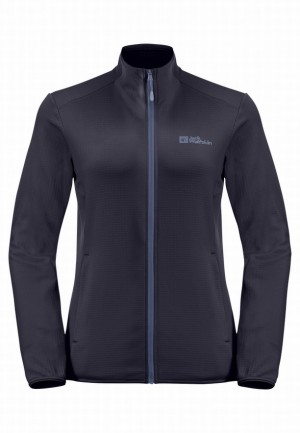 Navy Women Jack Wolfskin Kolbenberg Fz Fleece Jackets | 22093959