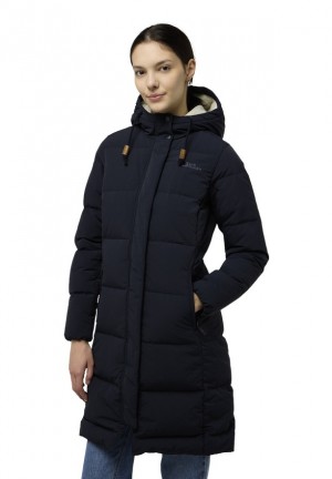 Navy Women Jack Wolfskin Nordlicht Down Coats | 55605627
