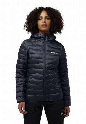 Navy Women Jack Wolfskin Passamani Down Jackets | 14517394