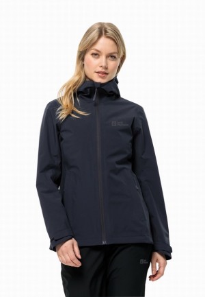 Navy Women Jack Wolfskin Robury 2l Jackets | 33717299