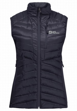 Navy Women Jack Wolfskin Routeburn Pro Ins Vest | 93177256