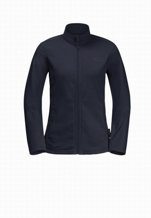 Navy Women Jack Wolfskin Taunus Fz Fleece Jackets | 54218450