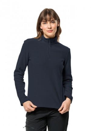 Navy Women Jack Wolfskin Taunus Hz T Shirts | 49749519