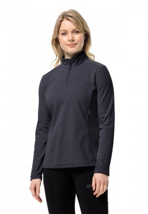 Navy Women Jack Wolfskin Taunus Hz T Shirts | 52244053