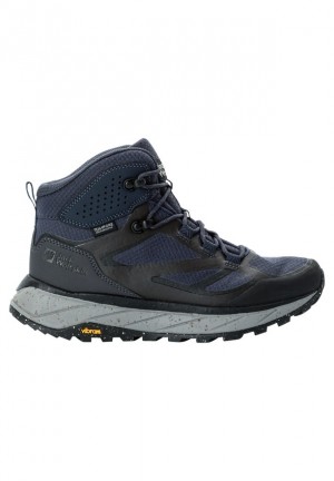 Navy Women Jack Wolfskin Terraventure Texapore Mid Hiking Shoes | 14596377