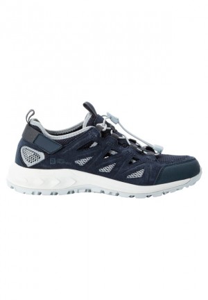 Navy Women Jack Wolfskin Woodland 2 Hybrid Low Hiking Shoes | 39948115