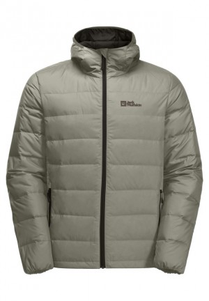 Olive Men Jack Wolfskin Ather Hoody Down Jackets | 11949206