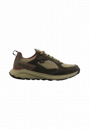 Olive Men Jack Wolfskin Camp Fever Texapore Low Outdoor Shoes | 55309189