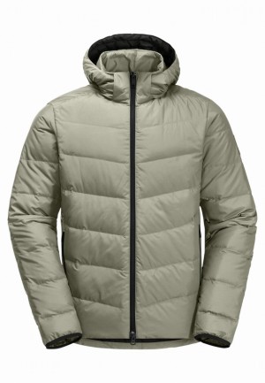 Olive Men Jack Wolfskin Colonius Down Jackets | 57894405