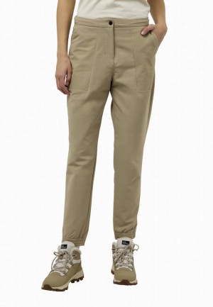 Olive Women Jack Wolfskin Newport Pants | 83803382